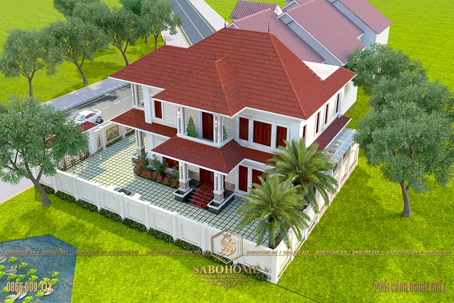 Biệt thự 2 tầng 2 mặt tiền ở Thái Nguyên