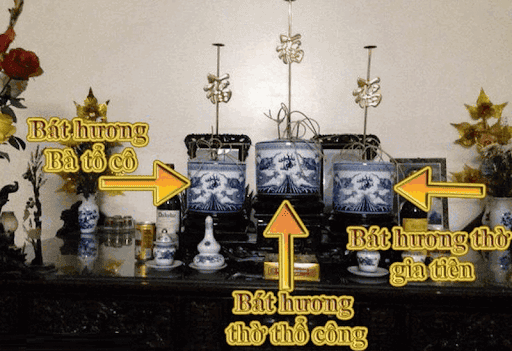 Hướng dẫn đặt Bát Hương đúng cách trên bàn thờ gia tiên - Gốm sứ Bát Tràng