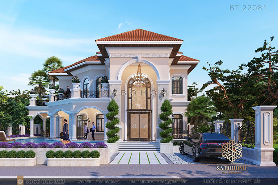biệt thự 2 tầng Địa Trung Hải