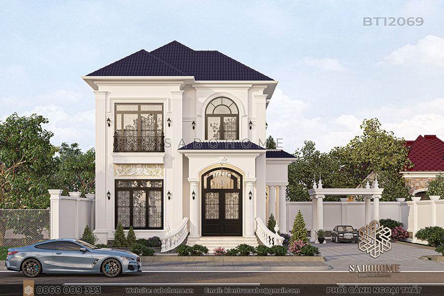 Biệt thự 2 tầng mái Nhật