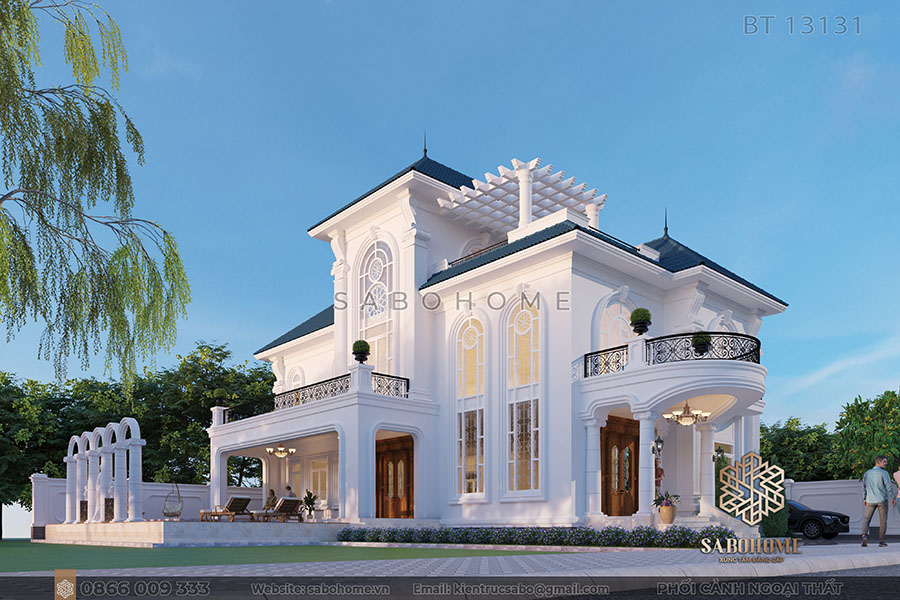 biệt thự 3 tầng tân cổ điển