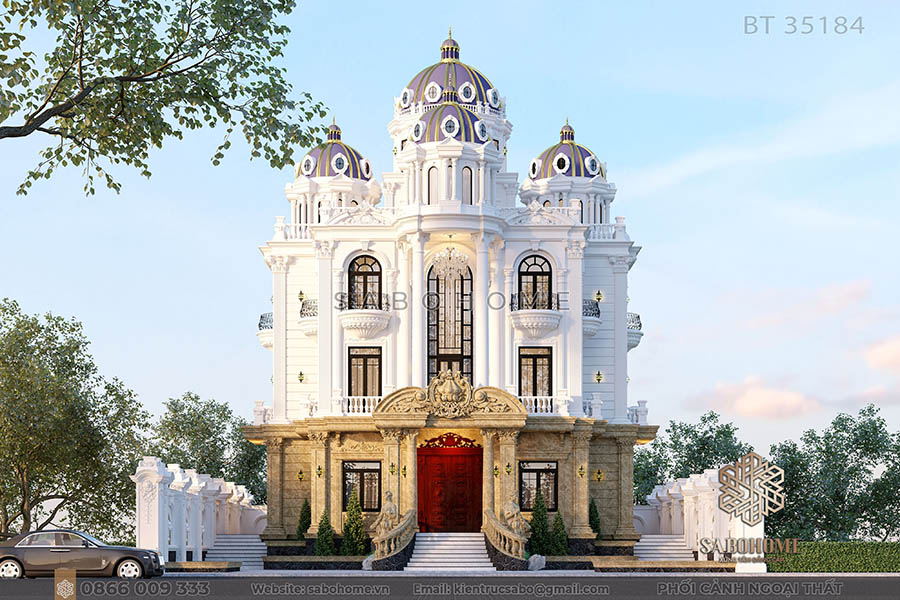 thiết kế lâu đài 5 tầng
