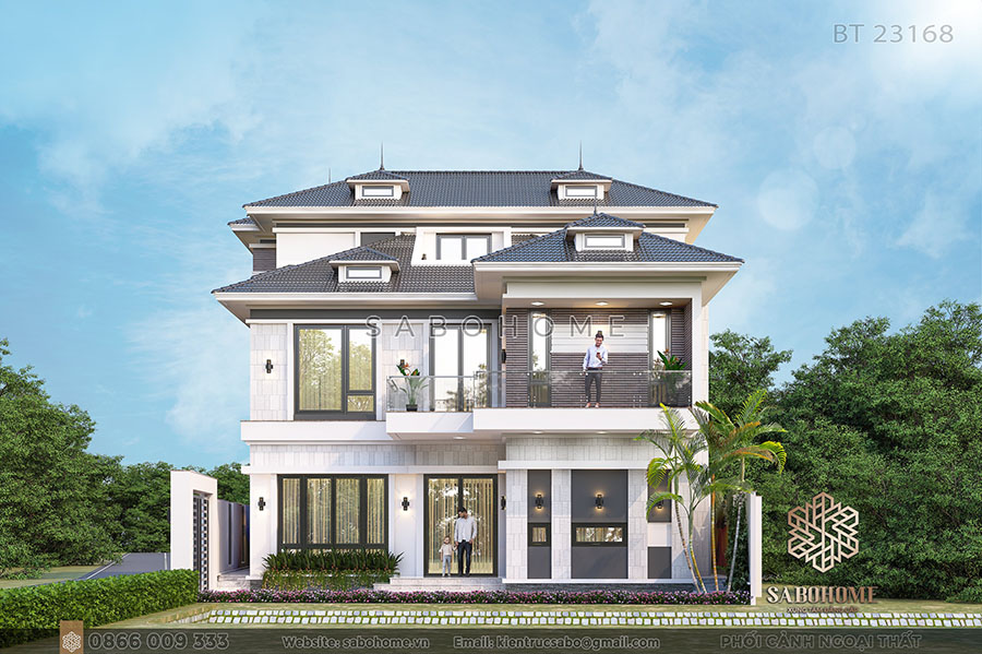 biệt thự 3 tầng hiện đại