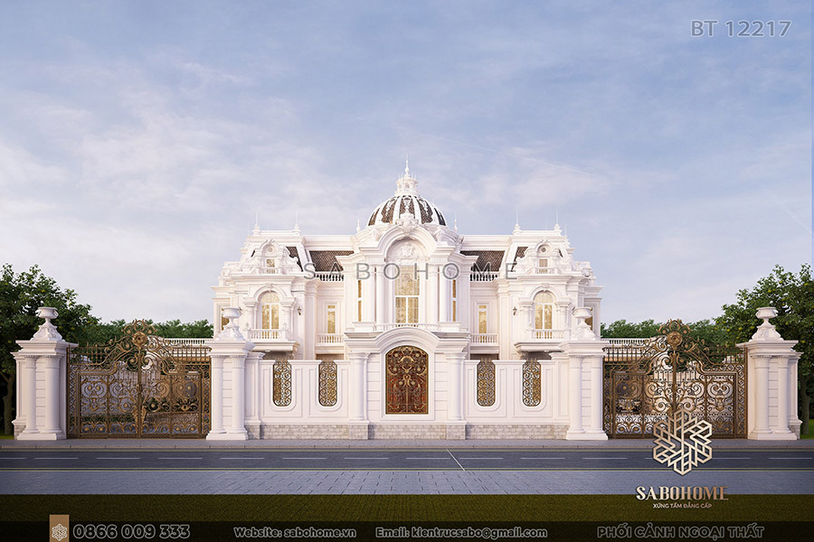 mẫu biệt thự 2 tầng