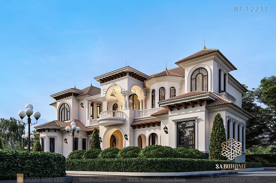 thiết kế biệt thự 2 tầng