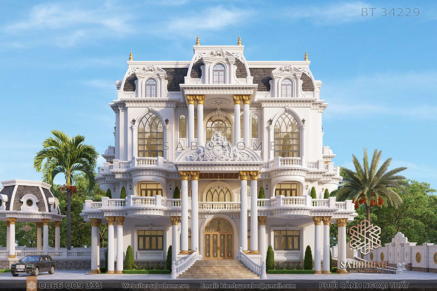 thiết kế biệt thự cổ điển