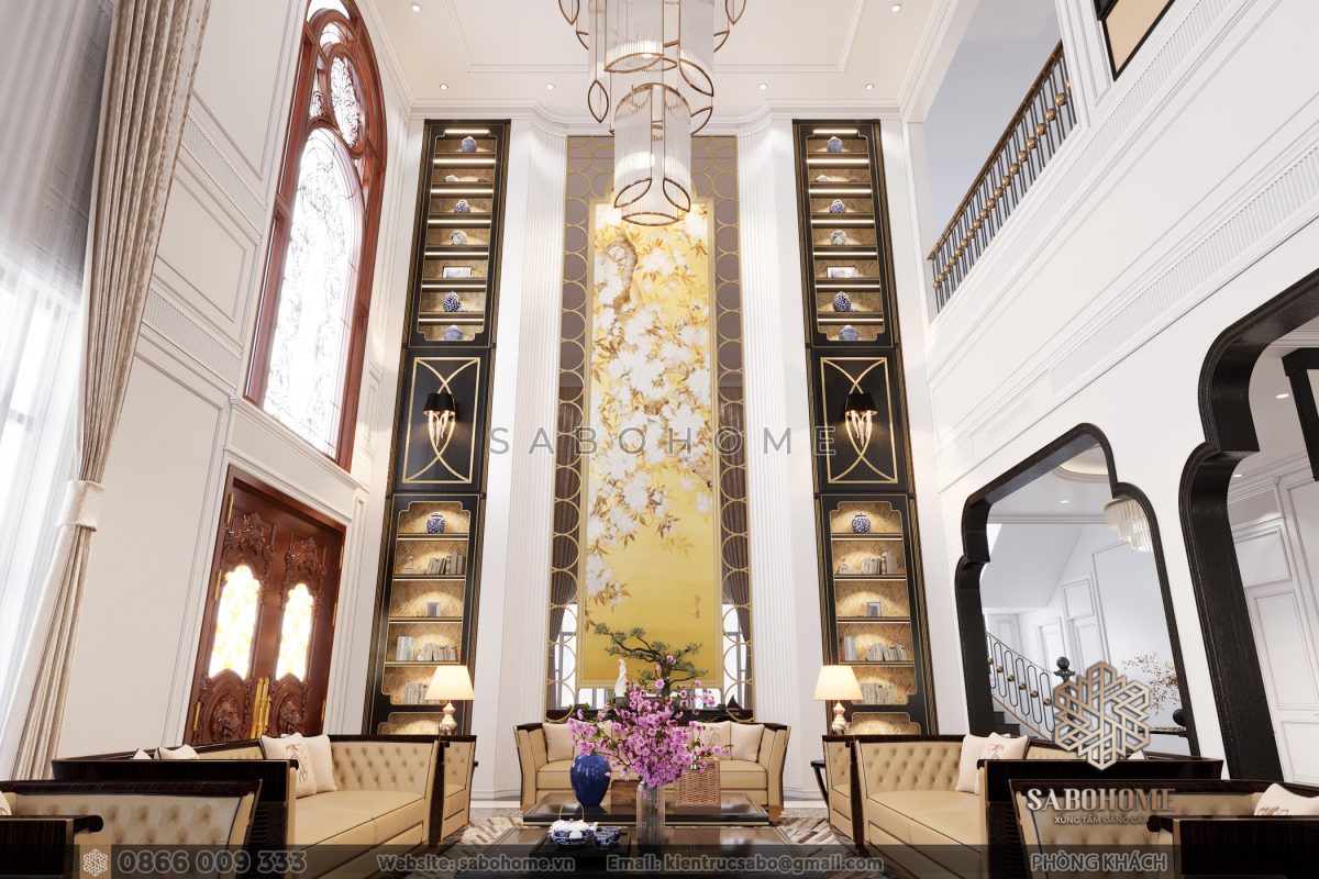 Choáng ngợp mẫu thiết kế nội thất khách bếp phong cách indochine mới nhất - SABOHOME