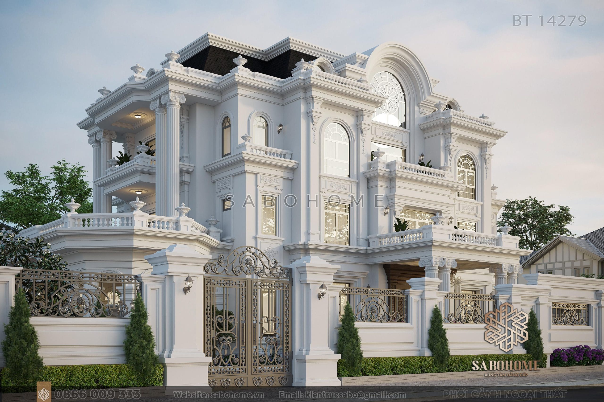 Hòa mình vào không gian sống tuyệt vời: Mẫu biệt thự 4 tầng tân cổ điển Khám phá không gian sống thượng lưu: Mẫu biệt thự 4 tầng tân cổ điển
