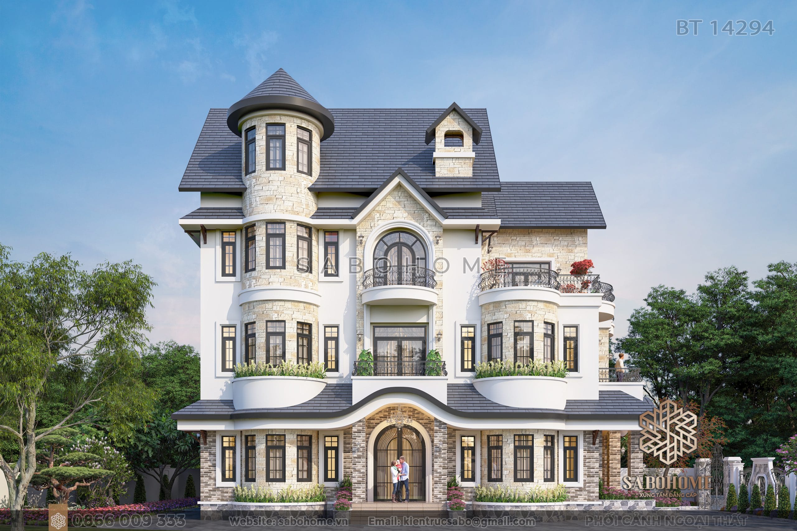 Thiết kế biệt thự tân cổ điển 4 tầng: Mang đến sự đẳng cấp và sang trọng không thể chối từ Sống trong không gian lịch lãm và tiện nghi tối đa với thiết kế biệt thự tân cổ điển 4 tầng