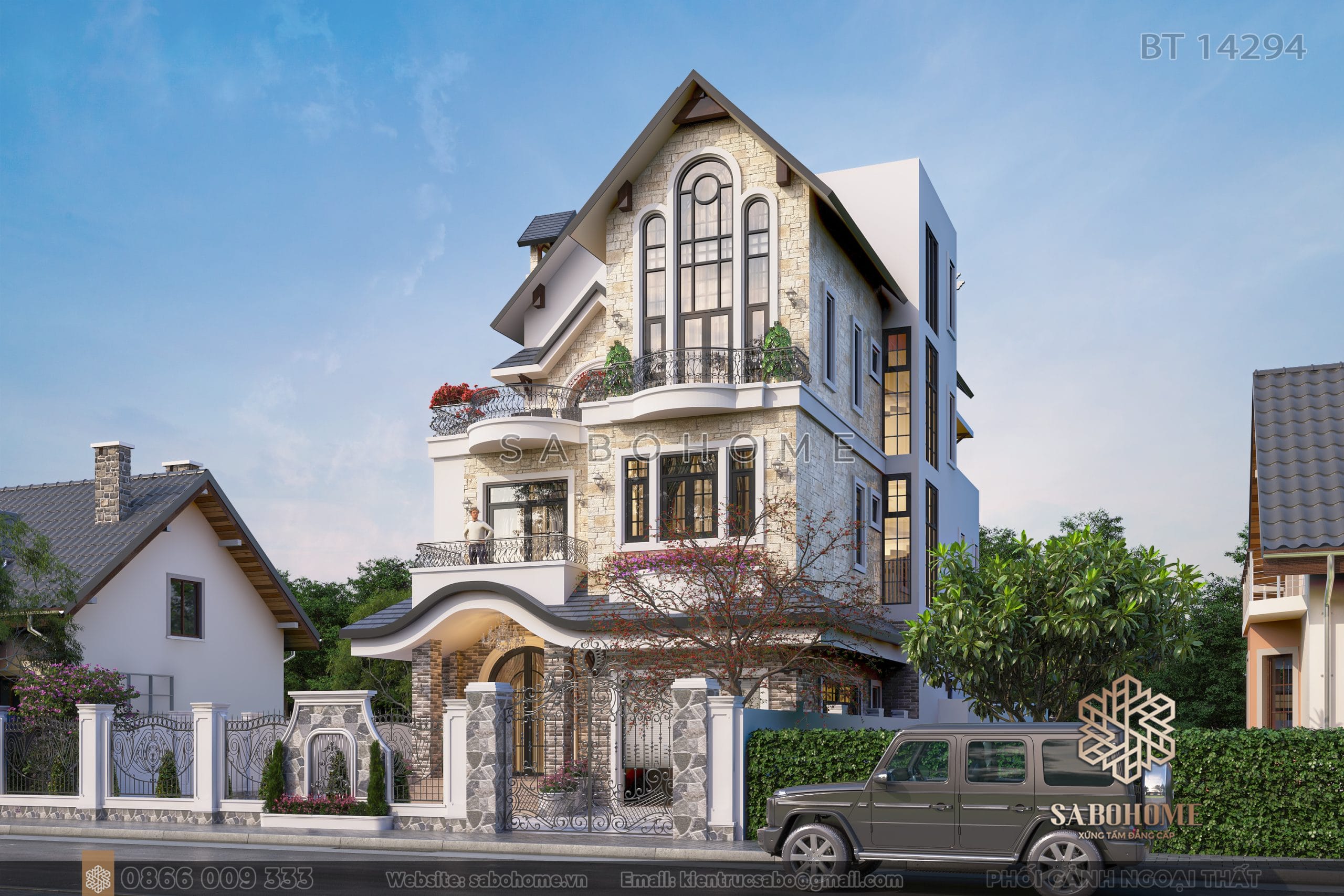 Tạo nên không gian sống đẳng cấp và độc đáo với thiết kế biệt thự tân cổ điển 4 tầng Thiết kế biệt thự tân cổ điển 4 tầng: Hòa quyện tuyệt vời giữa lịch sử và hiện đại