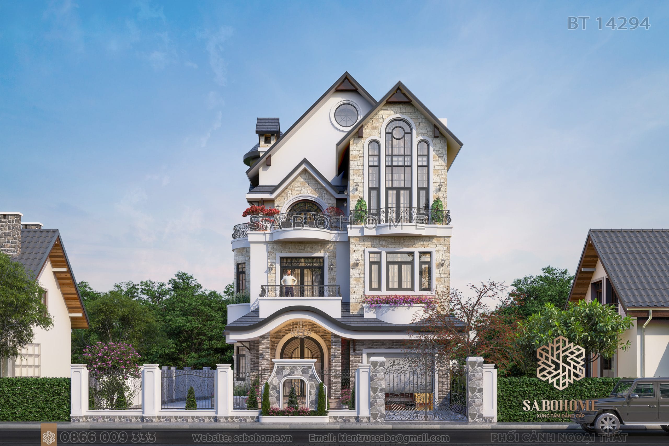 Tận hưởng không gian sống lịch lãm và tiện nghi với biệt thự tân cổ điển 4 tầng Thiết kế biệt thự tân cổ điển 4 tầng: Khi sự phong cách gặp gỡ sự tinh tế