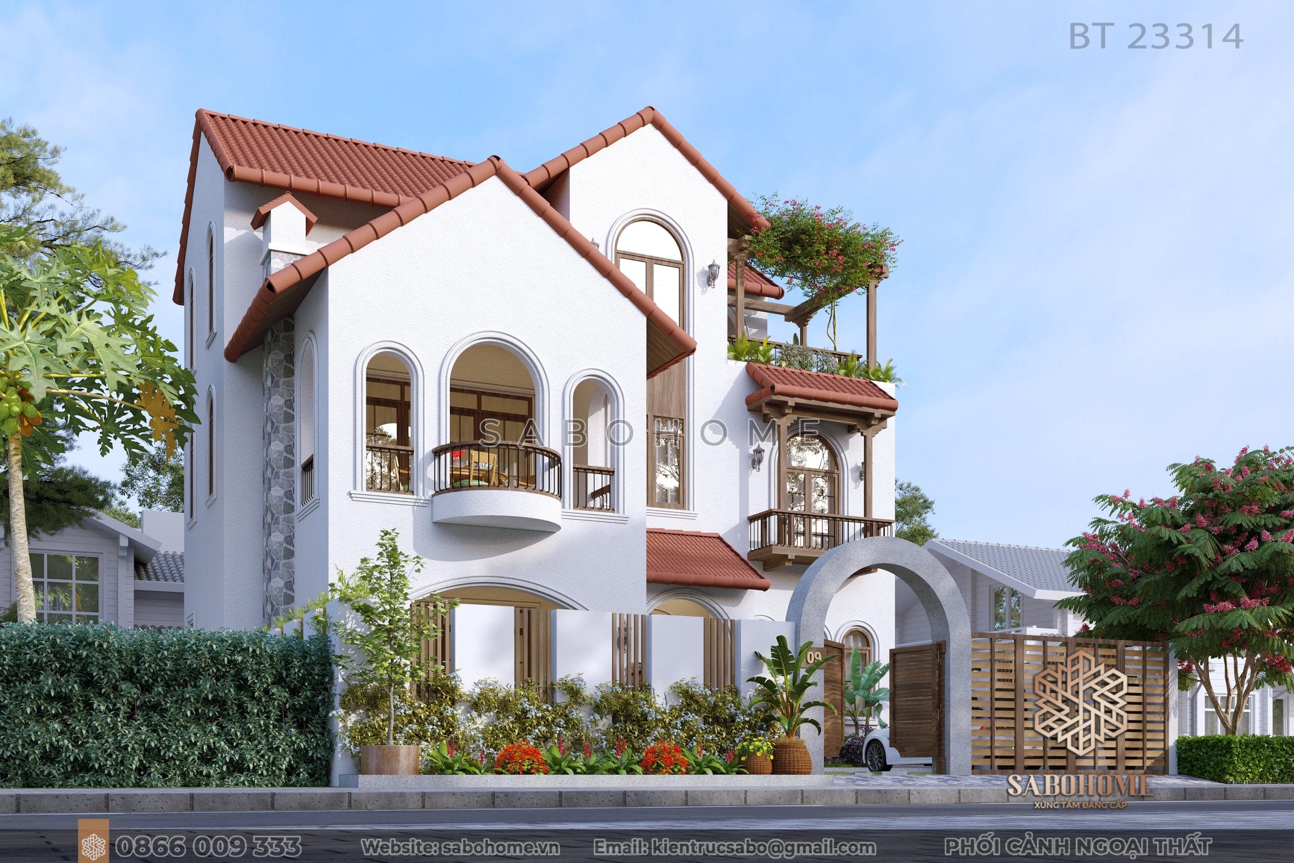 Biệt thự Sabohome - Sự hòa quyện giữa hiện đại và truyền thống địa Trung Hải Sống trong không gian hiện đại và truyền thống - Lựa chọn biệt thự Sabohome