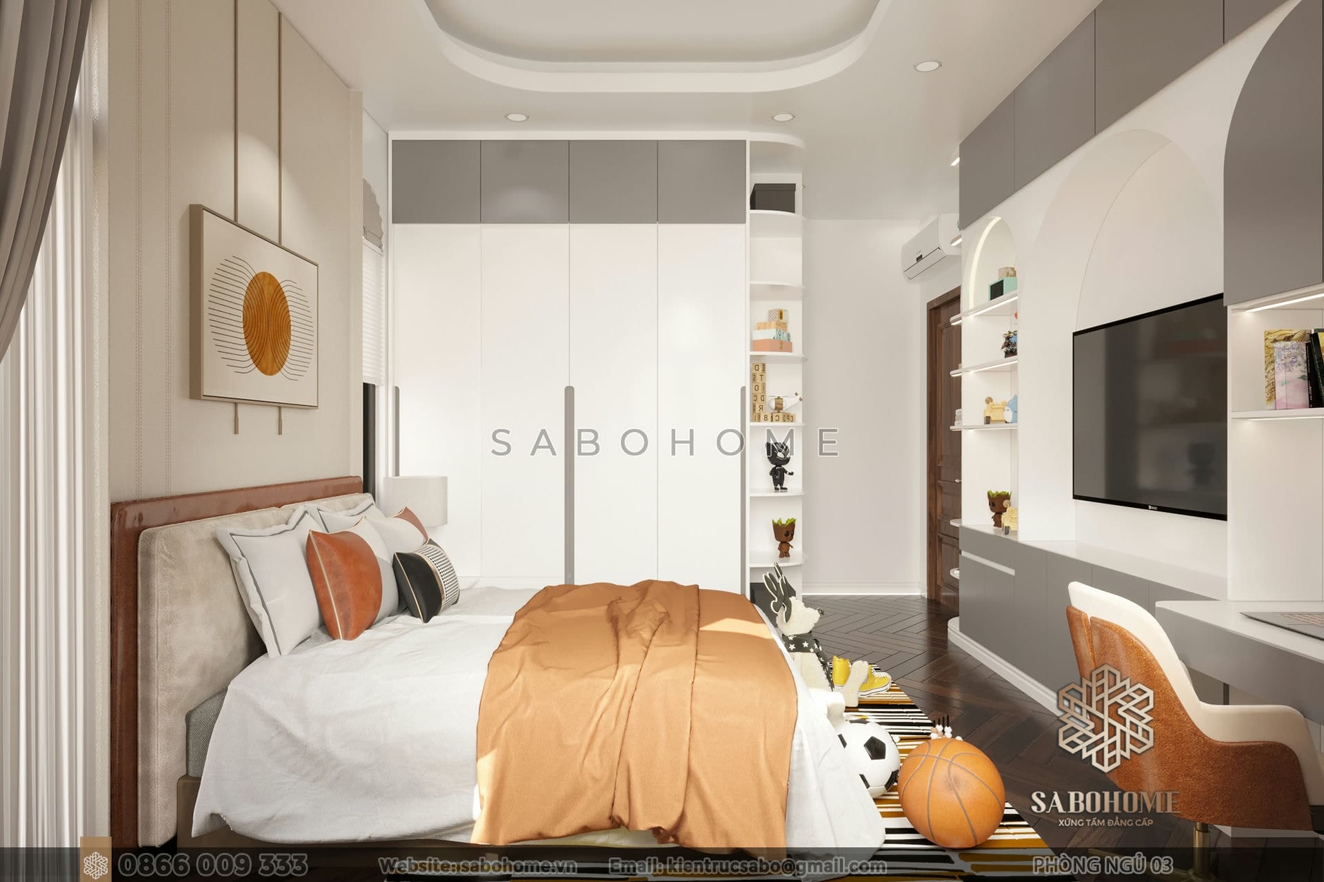 Biệt thự tân cổ điển: Nơi mở ra thế giới rộng lớn của trí tưởng tượng Phòng ngủ bé trai: Là nơi trải nghiệm những chuyến phiêu lưu tuyệt vời
