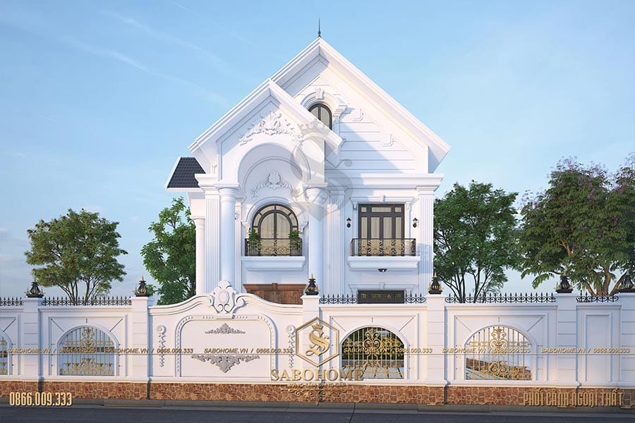 Biệt thự 2 tầng diện tích 140 m2 mái thái ở Hải Phòng - BT2080