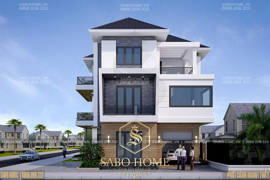 Biệt thự hiện đại mái thái 3 tầng đẳng cấp Cô Hoa Sài Gòn BT180016