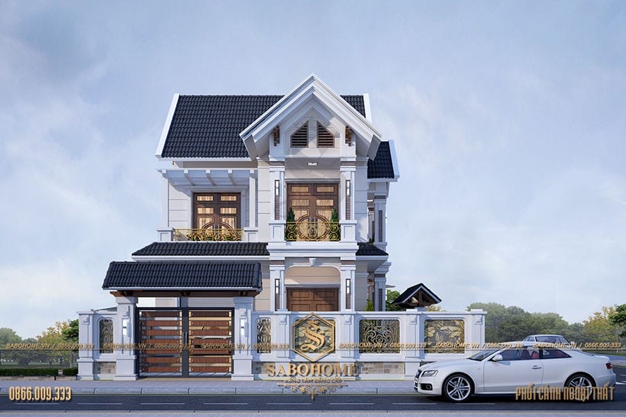 Biệt thự tân cổ điển 2 tầng đẹp Anh Hùng ở Ba Vì - BT180029