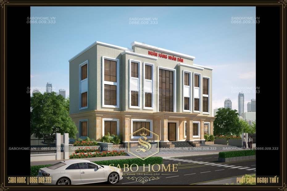 Thiết kế trụ sở Ngân hàng nhân dân phong cách tân cổ điển tiện nghi - VP0001