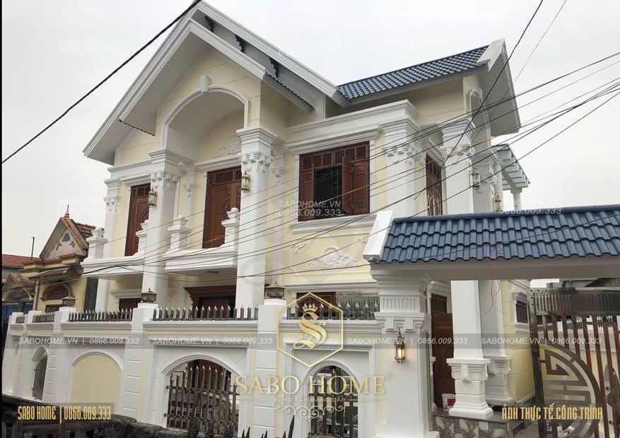 Thi công biệt thự 2 tầng tân cổ điển Anh Quyền -Quảng Ninh