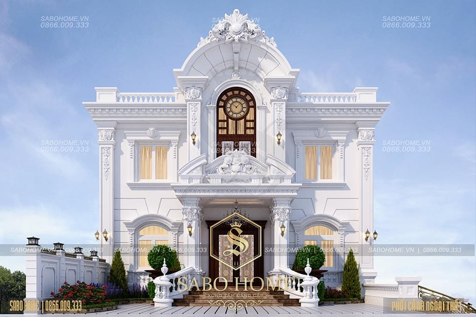 Siêu phẩm biệt thự cổ điển 2 tầng kiểu Pháp ở Hà Nội - BT1936.C2