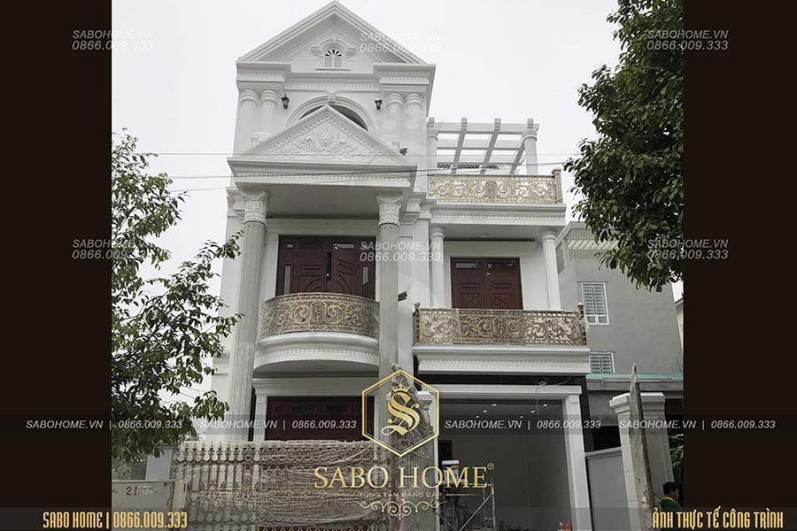 Thi công biệt thự 3 tầng tân cổ điển ở Hòa Bình - TCST2