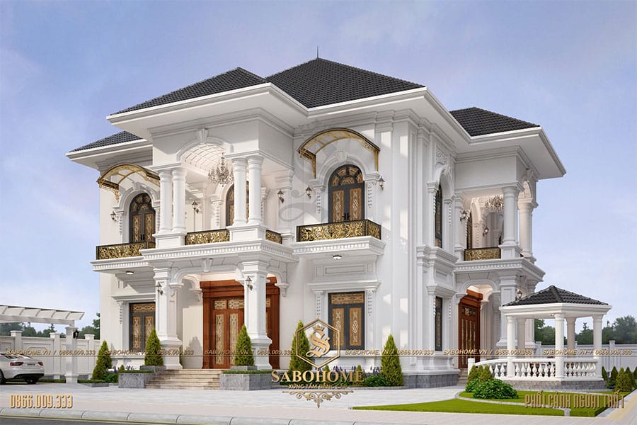 Choáng váng vẻ đẹp của siêu biệt thự 2 tầng mái nhật ở Trà Vinh - BT2091