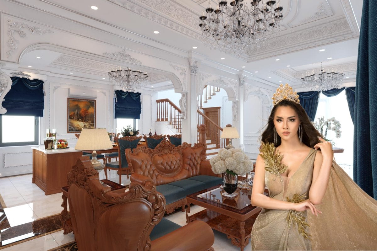 Thiết kế nội thất biệt thự tân cổ điển lộng lẫy - BT 1958
