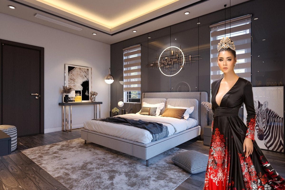 Không gian phòng ngủ hiện đại đẹp ngỡ ngàng - BT 2074