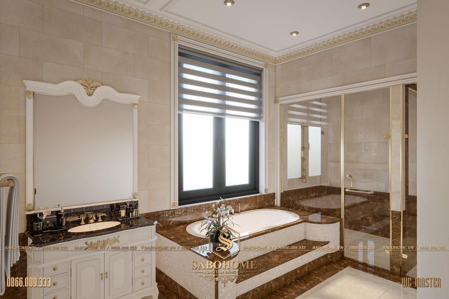 Thiết kế phòng master bathroom biệt thự Tại Trà Vinh - NTBT 2091