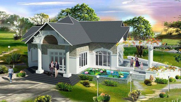 Thiết kế nội thất phòng khách biệt thự tân cổ điển chuẩn