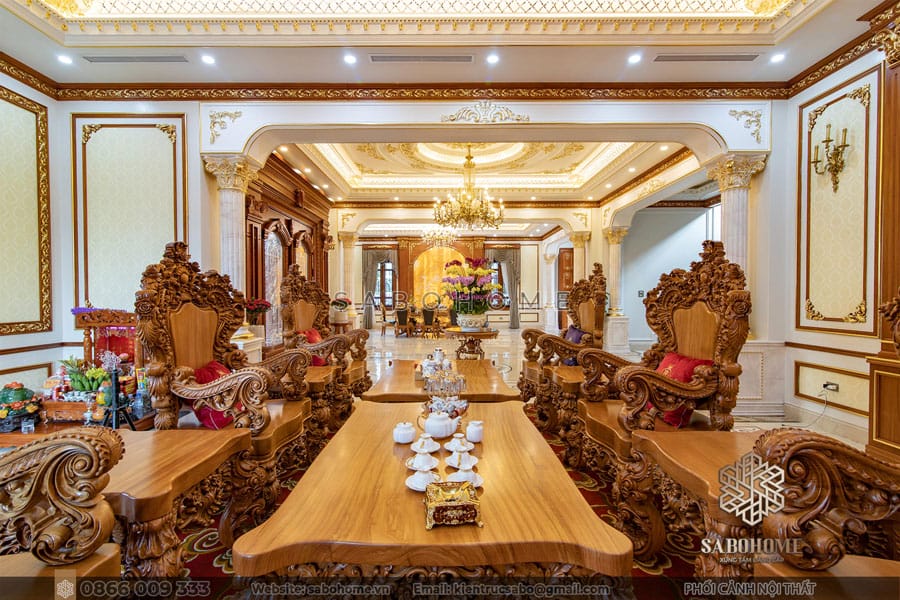 Mẫu thiết kế nội thất biệt thự cổ điển đẳng cấp - NTBT 2158