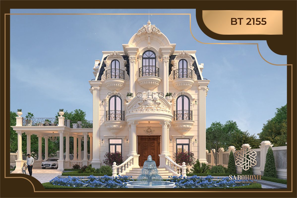 Tìm hiểu mẫu thiết kế biệt thự 3 tầng 1 tầng mái - BT 2155