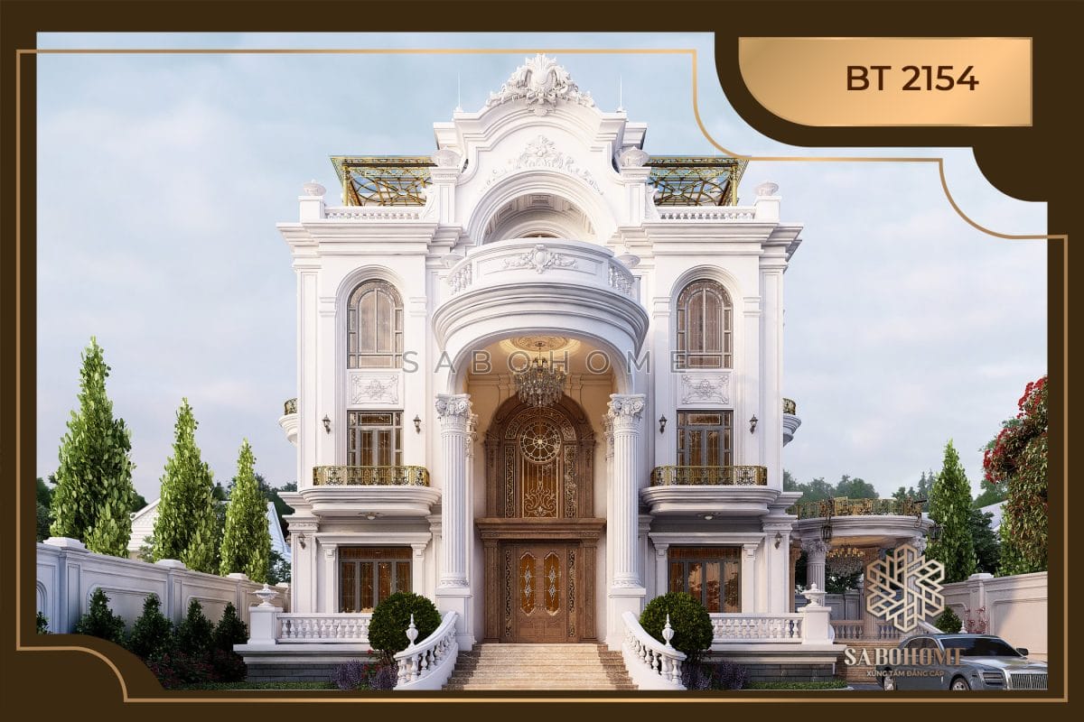 Mẫu thiết kế biệt thự 4 tầng lộng lẫy nhất Thái Nguyên - BT2154