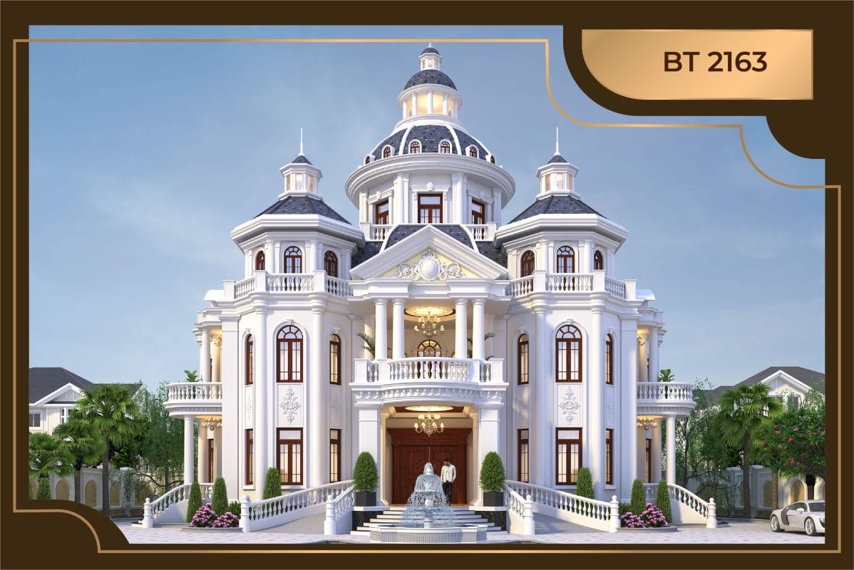 Mẫu biệt thự dinh thự tân cổ điển 3 tầng đẳng cấp - BT2163