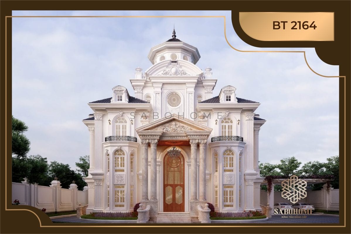 Mẫu biệt thự 3 tầng tân cổ điển tại Phú Thọ - BT2164