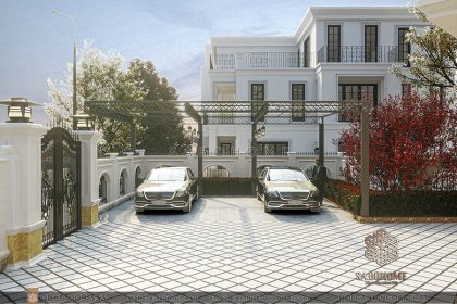 biệt thự sân vườn 2 tầng
