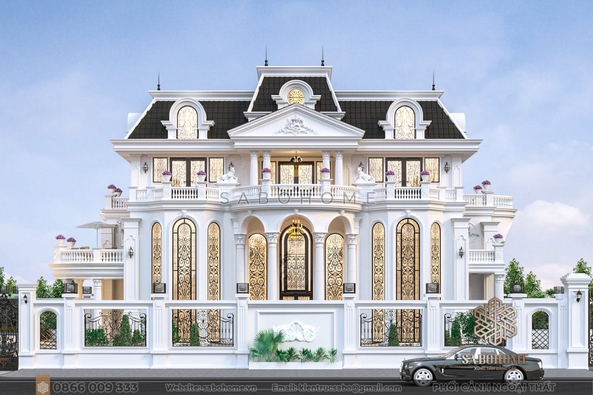 Chiêm ngưỡng biệt thự mái Mansard 3 tầng tân cổ điển - BT2158