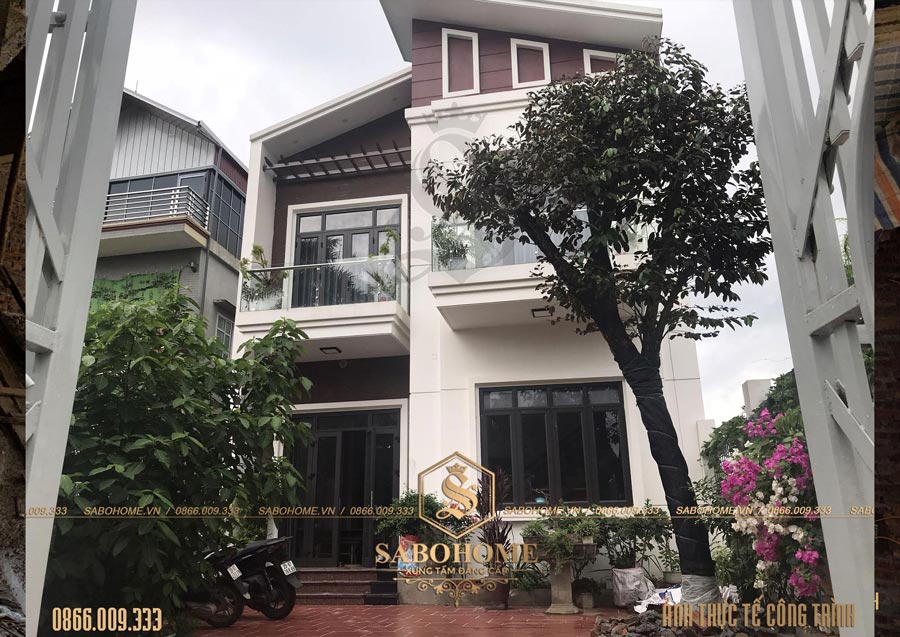 Thiết kế thi công hoàn thiện biệt thự 2 tầng tại Quốc Oai