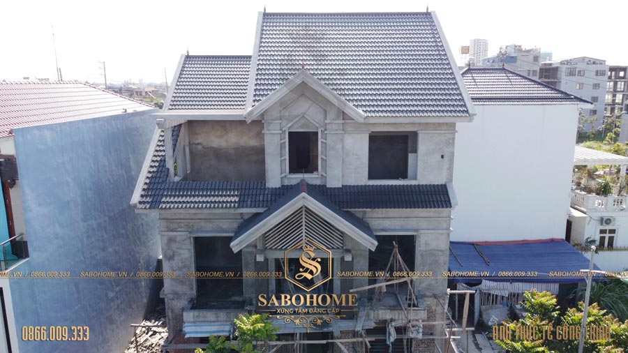 Thi công biệt thự 3 tầng đẹp Anh Hòa - Thái Nguyên
