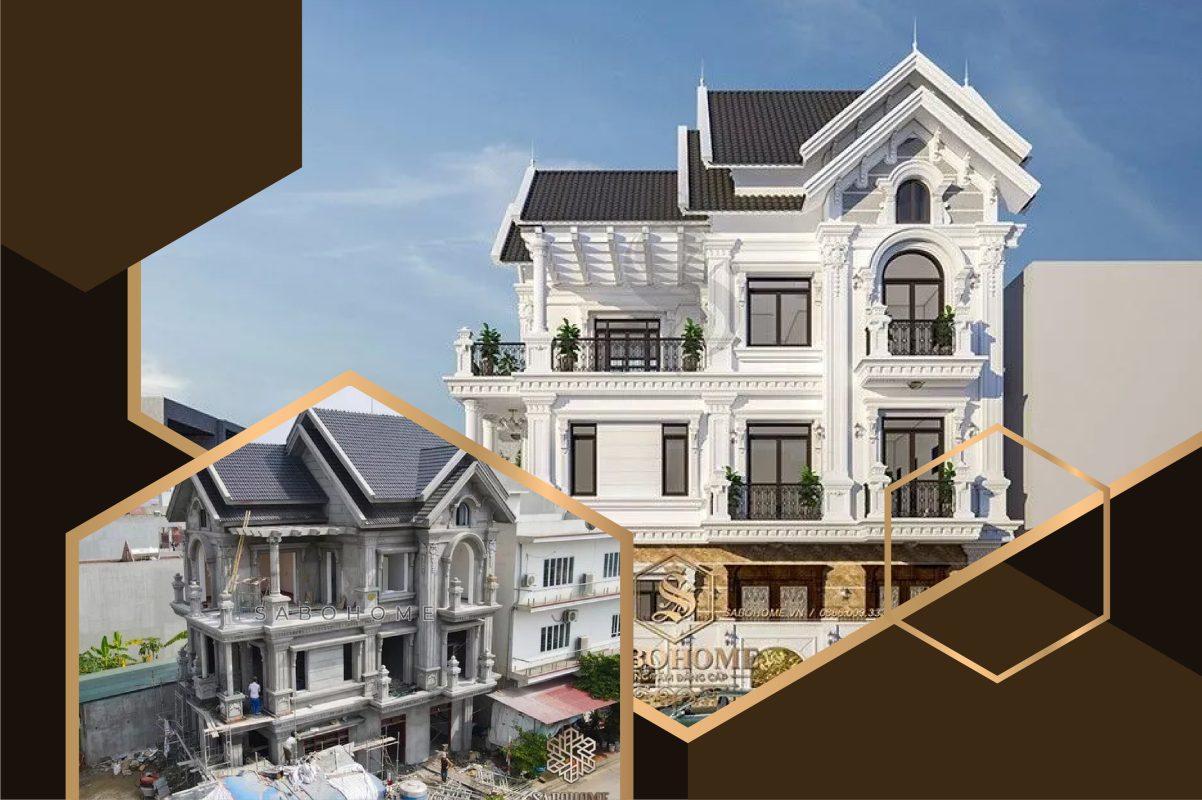 Thiết kế thi công biệt thự 3 tầng mái Thái ở Hải Dương - BT2090