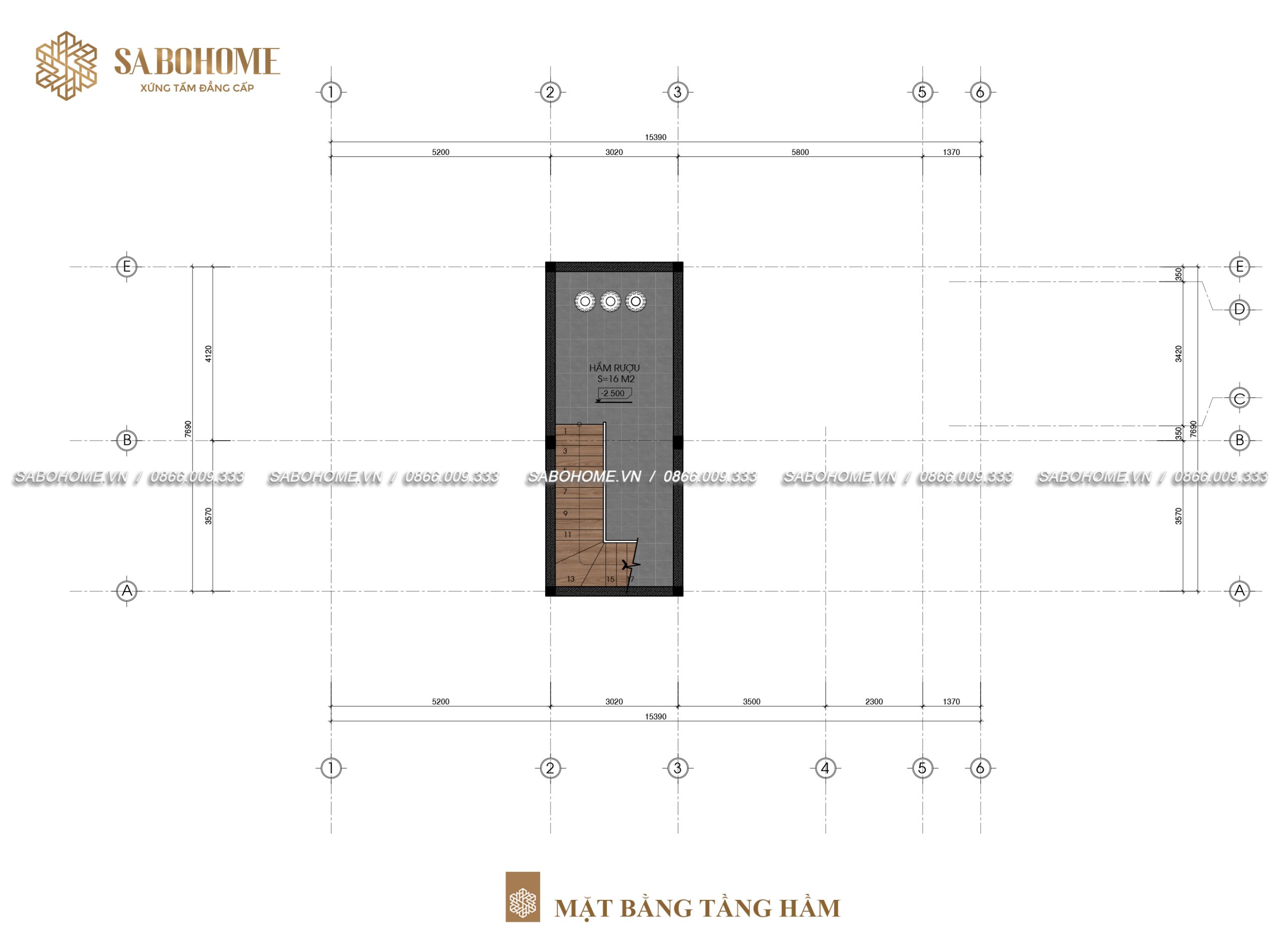 Mặt bằng tầng hầm