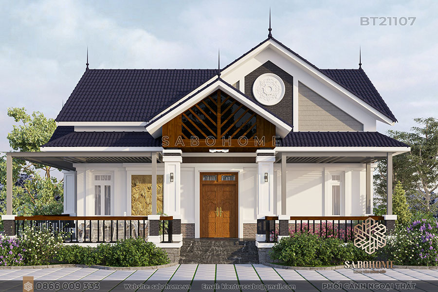Mẫu biệt thự 1 tầng hiện đại đẹp mê người - BT 21107