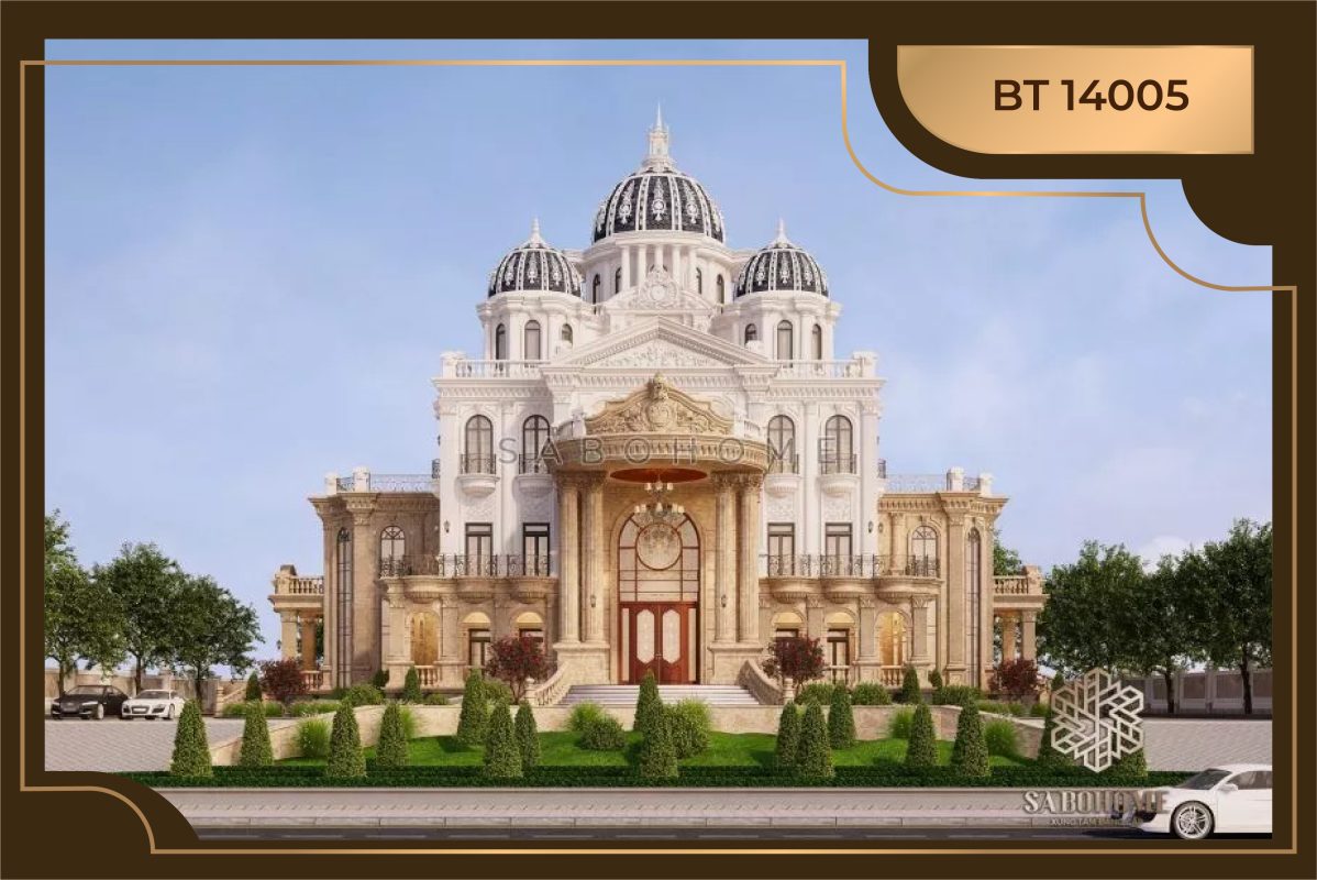 Mẫu lâu đài dinh thự 4 tầng siêu lộng lẫy - BT 14005