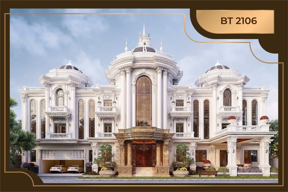 Mẫu biệt thự dinh thự 3 tầng tân cổ điển sang trọng - BT2106
