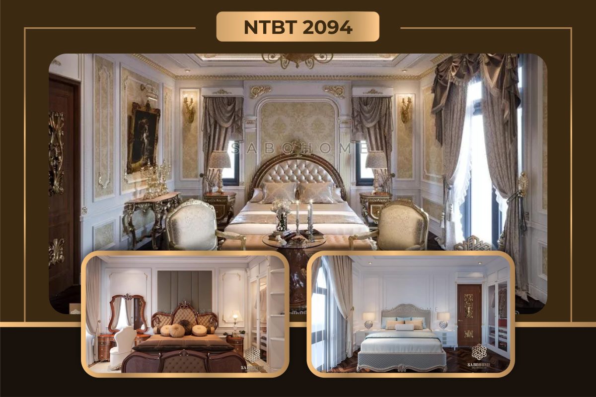 Nội thất tân cổ điển đẹp cho biệt thự 3 tầng ở Thái Nguyên - NTBT2094