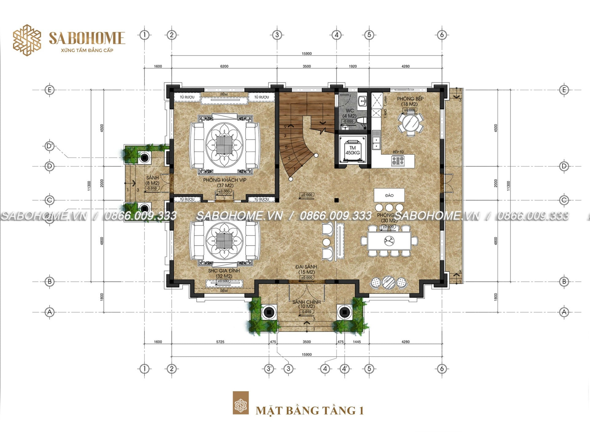 Mặt bằng tầng 1