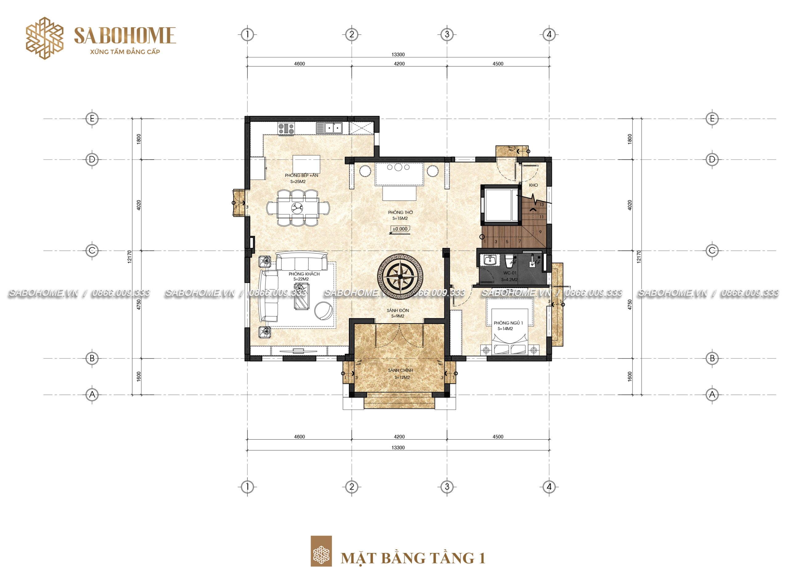 Mặt bằng tầng 1