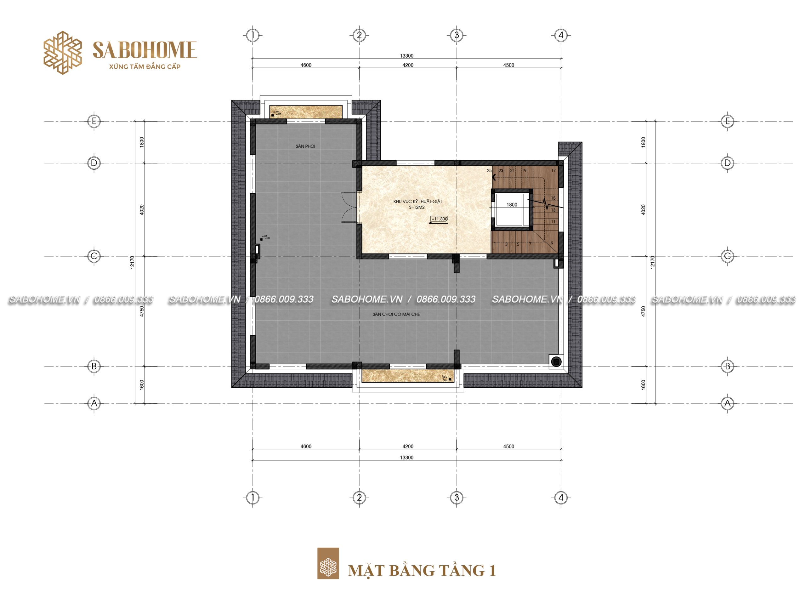 Mặt bằng tầng 4