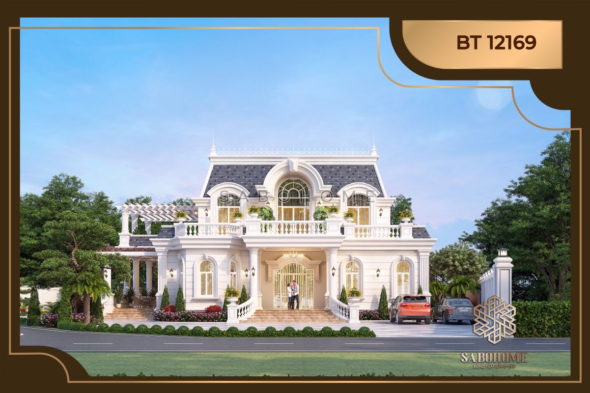 Lộng lẫy biệt thự 2 tầng mái mansard đẳng cấp - BT 12169