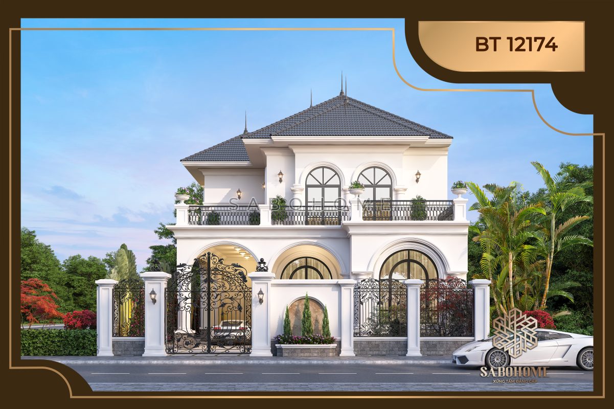 Độc đáo biệt thự 2 tầng mái nhật sang trọng - BT 12174