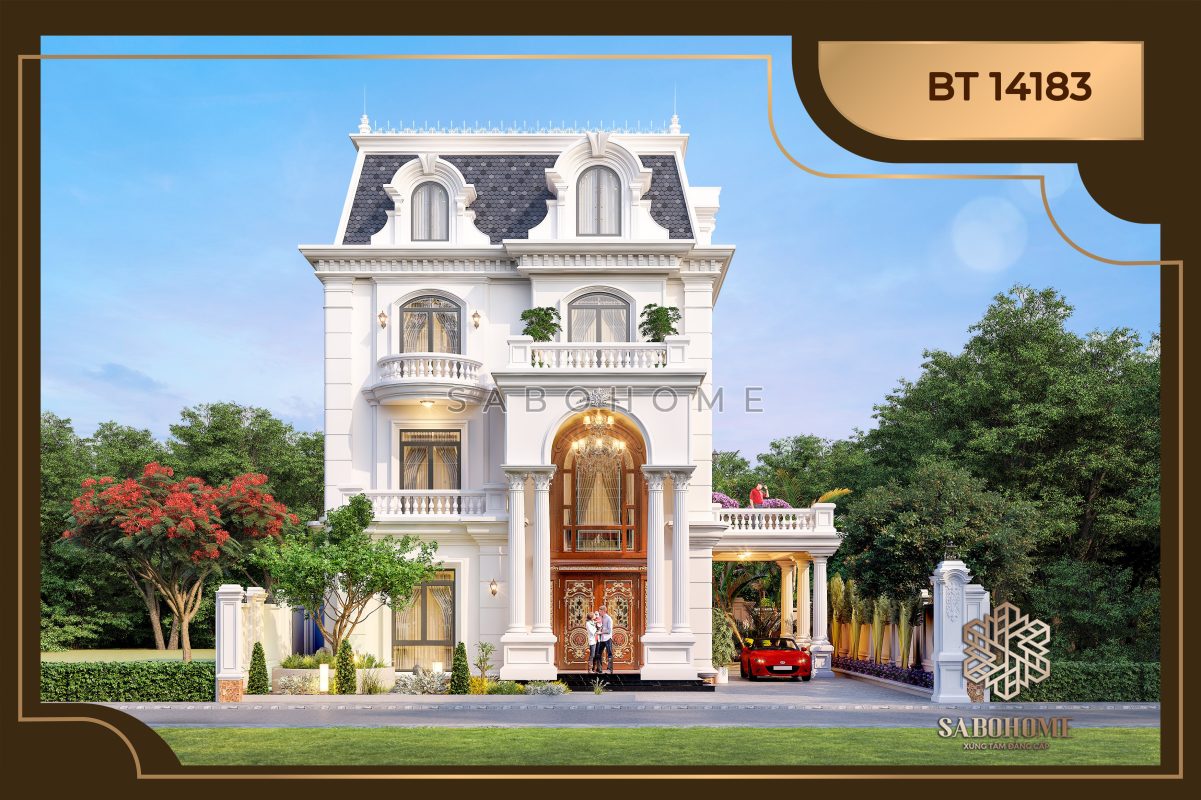 Không gian biệt thự 4 tầng tân cổ điển sang trọng - BT 14183